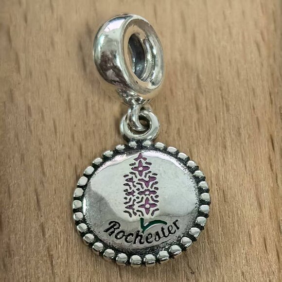 Pandora Rochester Flower City Charm Pendant, S925 Silver Bracelets - Picture 1 of 4